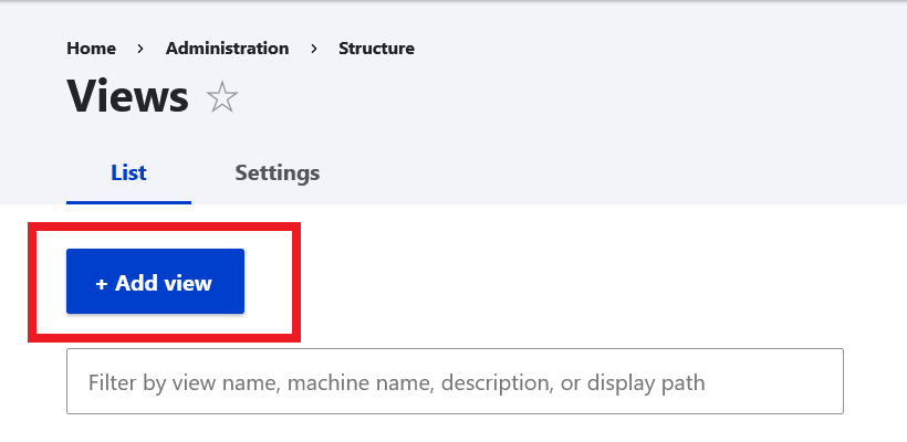 Add view in Drupal
