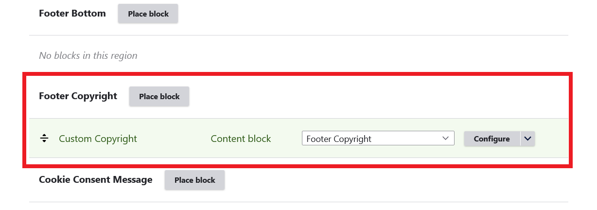 custom copyright block region