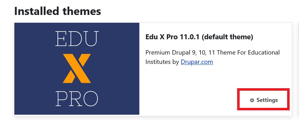 EduxPro Theme Settings