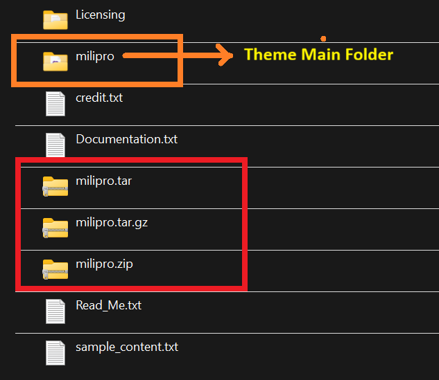 MiliPro Downloaded Files