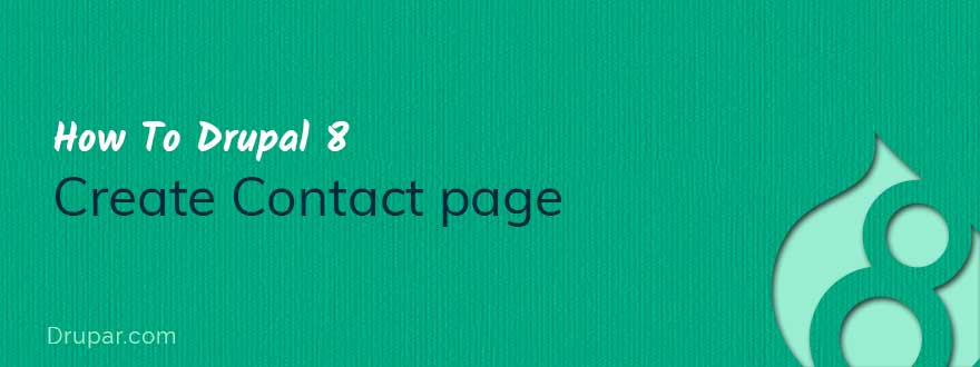 contact page Drupal 8